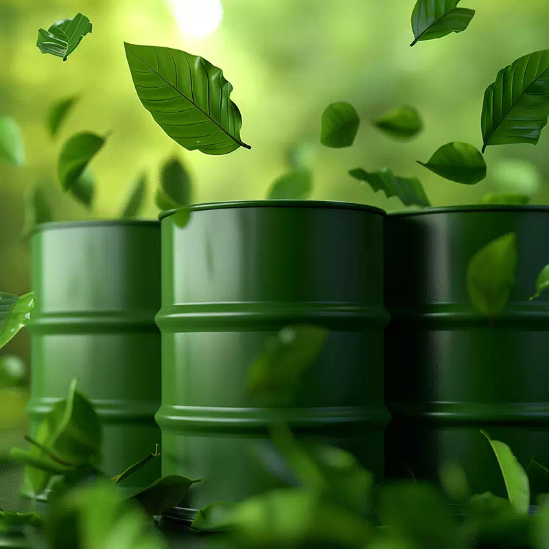 Containers of forming oil from renewable sources